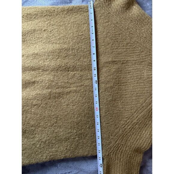 EVERLANE The Super Fuzz Alpaca Oversized Crew Neck Sweater Dijon Orange Brown S - Picture 10 of 14